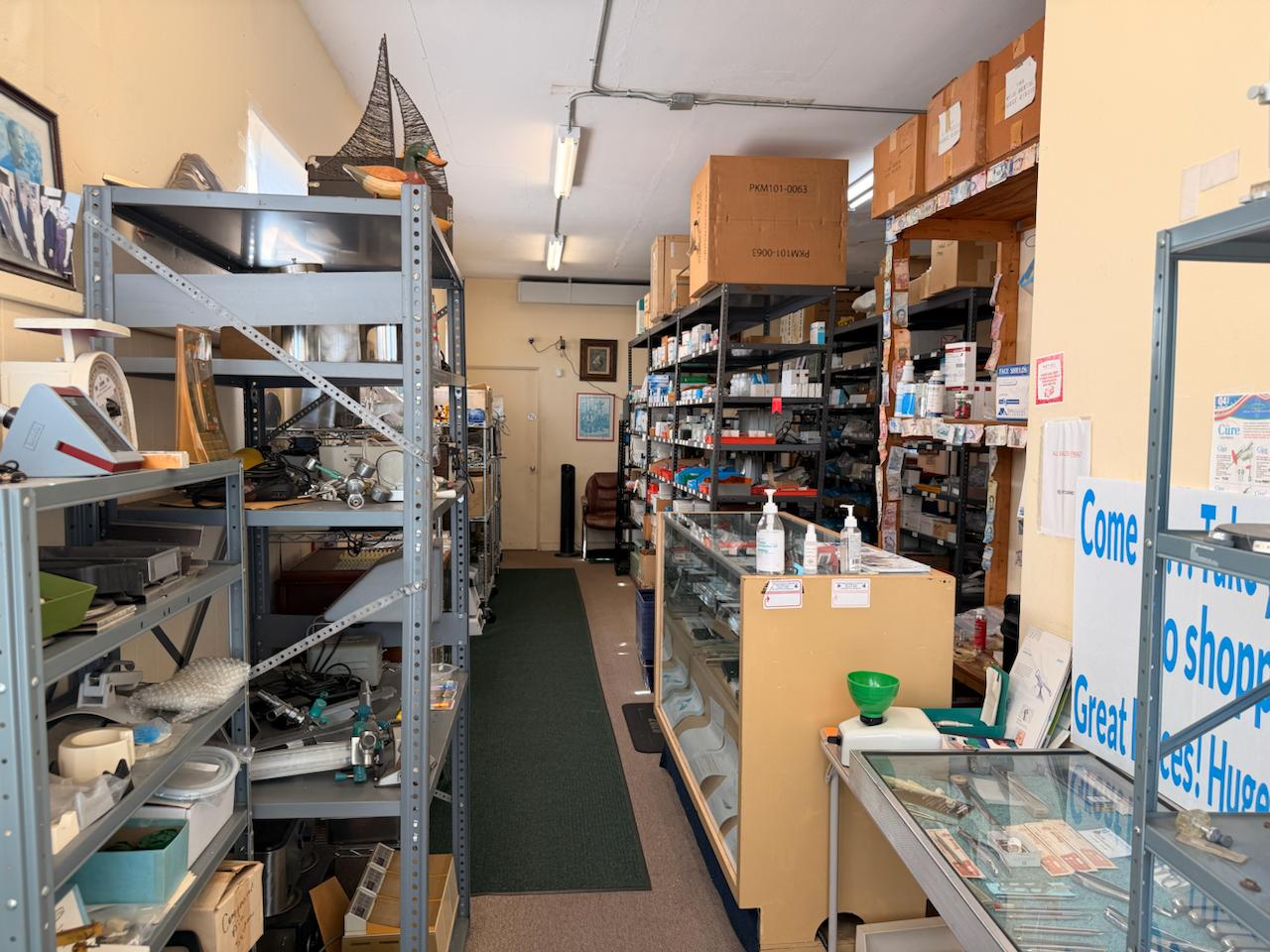 Dental instruments and equipment display